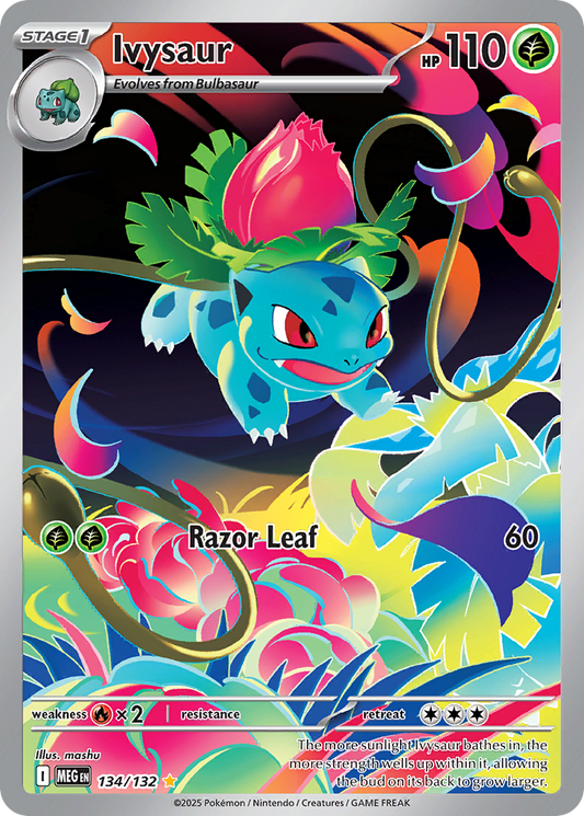 Ivysaur 134/132 Illustration Rare Mega Evolution Pokemon Near Mint