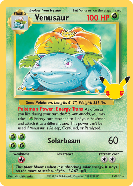 Venusaur 15/102 Classic Collection Celebrations: Classic Collection Pokemon NM