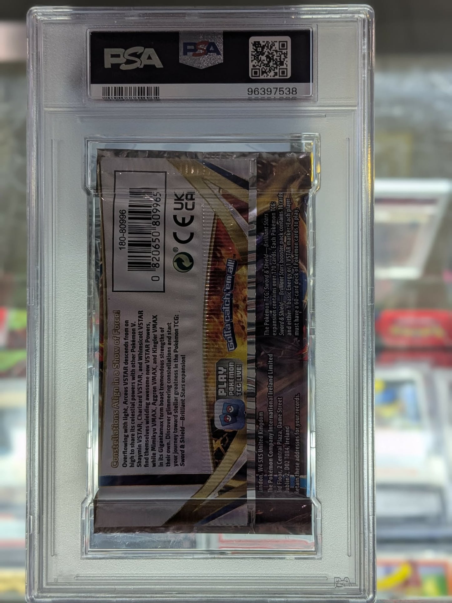 PSA 9 Brilliant Stars Charizard 2016 Graded Pack RARE Pokemon SWSH