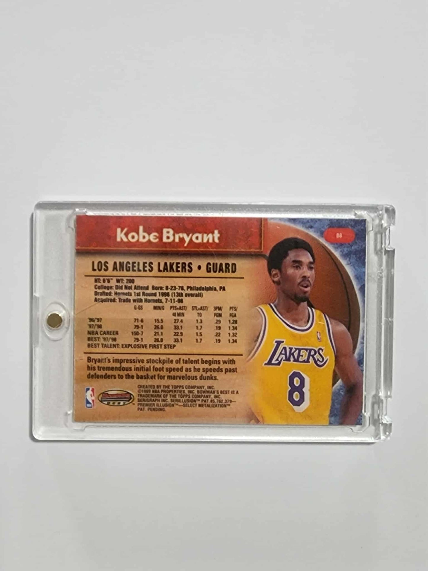 1998-99 Bowman’s Best Kobe Bryant Basketball Trading Card #88