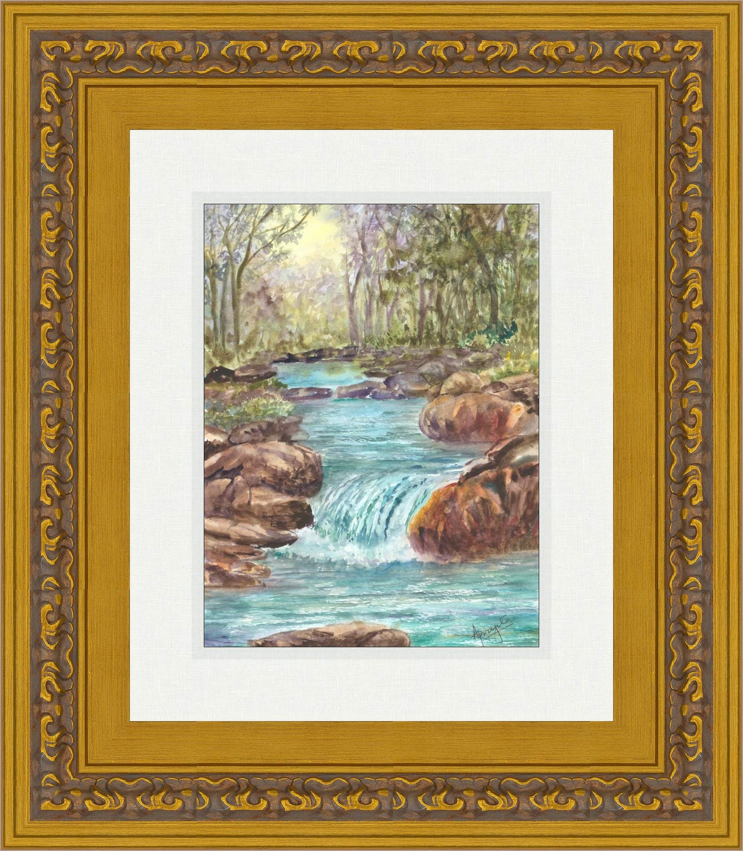 Aprajita Lal Flashes -II original watercolour artwork