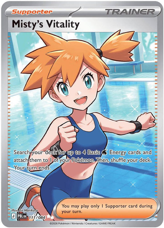 Misty's Vitality 111/084 Ultra Rare Pitch Black Pokemon Holo Near Mint