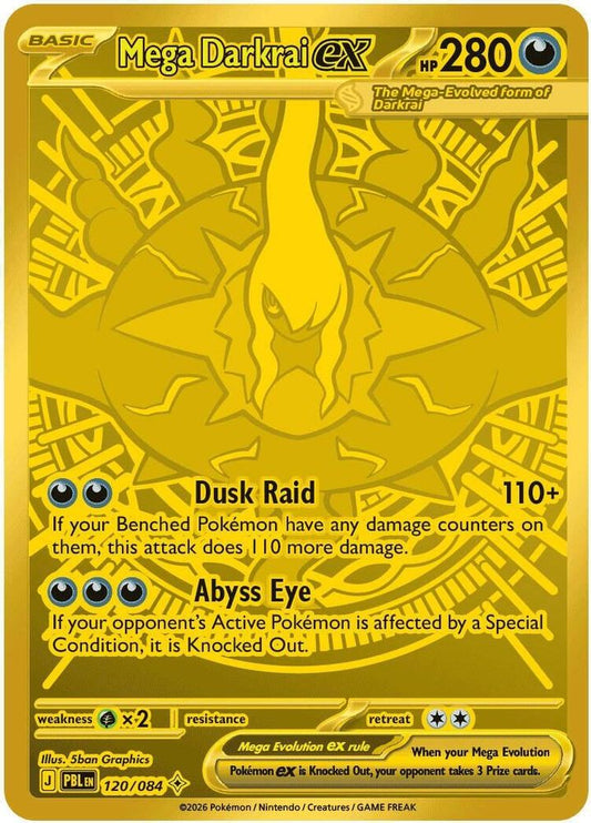 Mega Darkrai ex 120/084 Mega Hyper Rare Pitch Black Pokemon Holo Near Mint