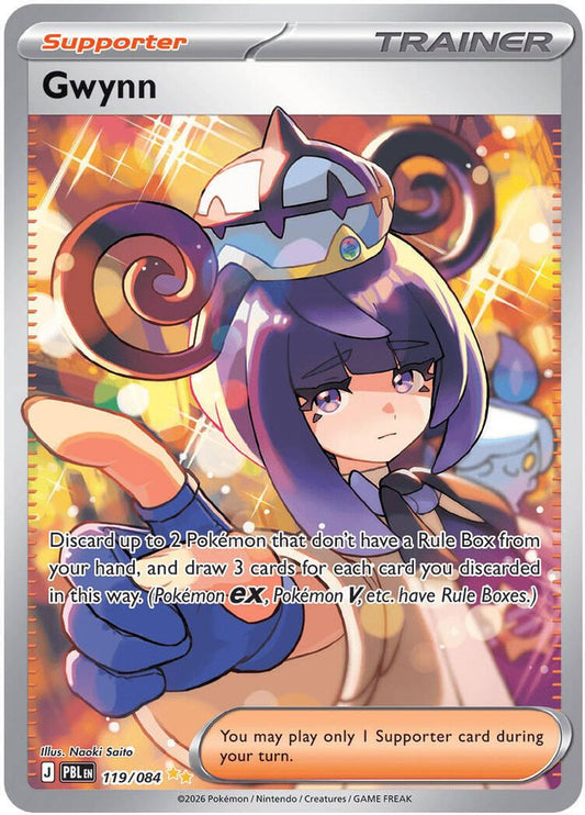 Gwynn 119/084 Special Illustration Rare Pitch Black Pokemon Holo Near Mint