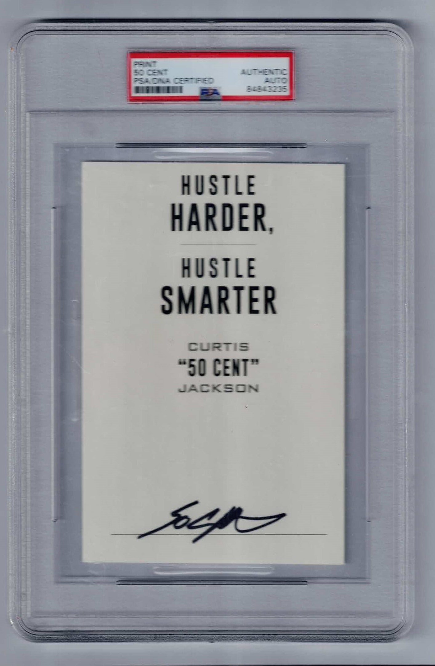 50 Cent Signed Autographed Hustle Harder Book page RAP RARE PSA authentic