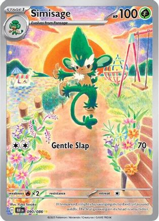 Simisage 090/086 Holo Illustration Rare Black Bolt Pokemon Near Mint
