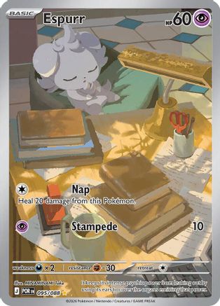 Espurr 095/088 Holo Illustration Rare Perfect Order Pokemon Near Mint