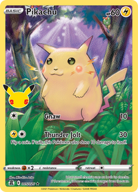 Pikachu 005/025 Holo Rare Celebrations Pokemon Near Mint