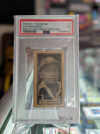 1930 D.C. Thomson The World's Best Cricketers Don Bradman #1 PSA 3