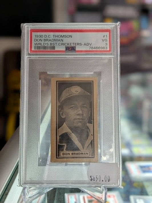 1930 D.C. Thomson The World's Best Cricketers Don Bradman #1 PSA 3