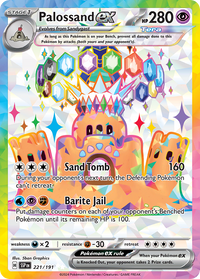 Palossand ex 221/191 Ultra Rare Surging Sparks Pokemon Holo Near Mint