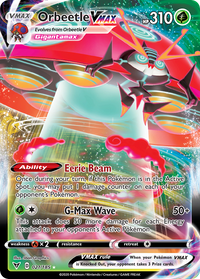 Orbeetle VMAX 021/185 Holo VMAX Rare Vivid Voltage Pokemon Holo Near Mint