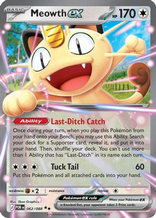 Meowth ex 062/088 Double Rare Perfect Order Pokemon Near Mint
