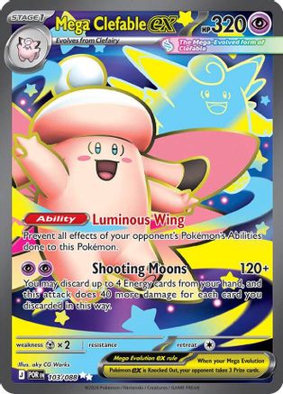 Mega Clefable ex 103/088 Ultra Rare Perfect Order Pokemon Near Mint