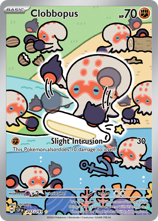 Clobbopus 207/191 Illustration Rare Surging Sparks Pokemon Holo Near Mint