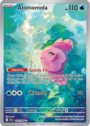 Alomomola 108/086 Holo Illustration Rare Black Bolt Pokemon Near Mint