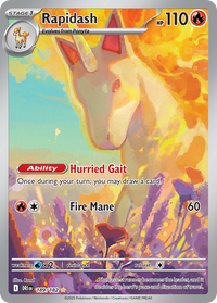 Rapidash 189/182 Illustration Rare Destined Rivals Pokemon Near Mint