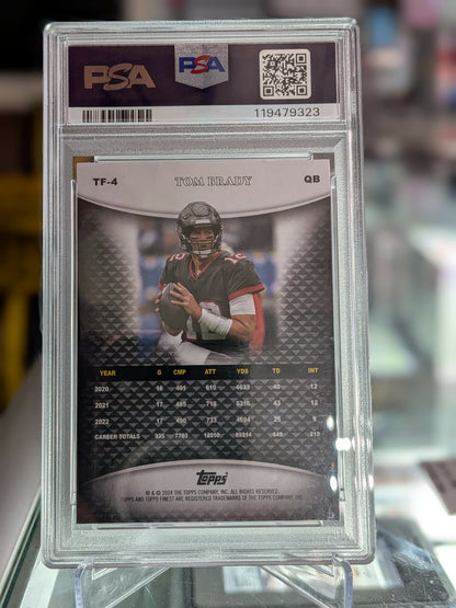2024 Topps Finest Football – Tom Brady Team Finest Blue Refractor #TF-4 /99