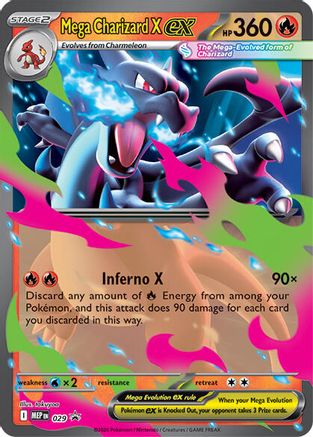 Mega Charizard X ex 029 Holo Promo ME: Mega Evolution Promo Pokemon Near Mint