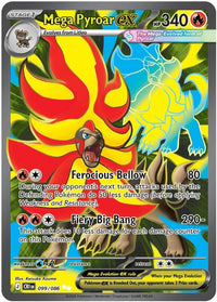 Mega Pyroar ex 099/086 Ultra Rare Chaos Rising Pokemon Holo Near Mint