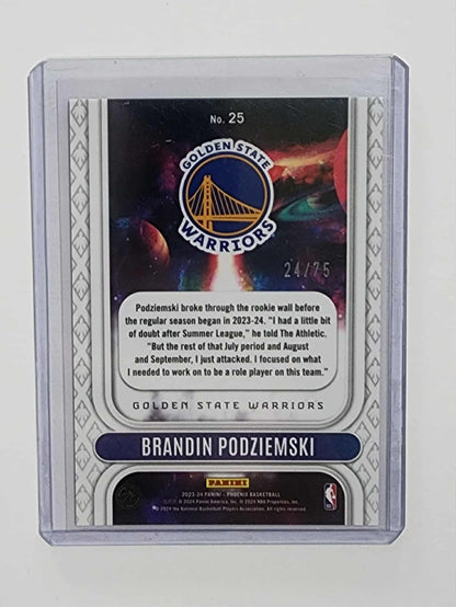 2023-24 Panini Phoenix - Rookie Rising Purple #25 Brandin Podziemski /75 (SP)