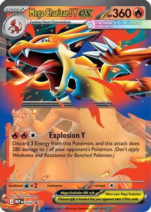 Mega Charizard Y ex 030 Holo Promo ME: Mega Evolution Promo Pokemon Holo NM