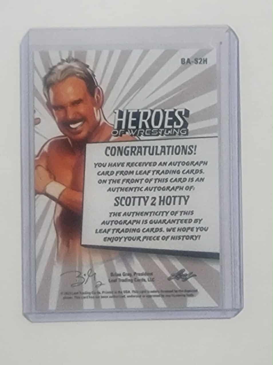 Leaf Scotty 2 Hotty Heroes of Wrestling Auto