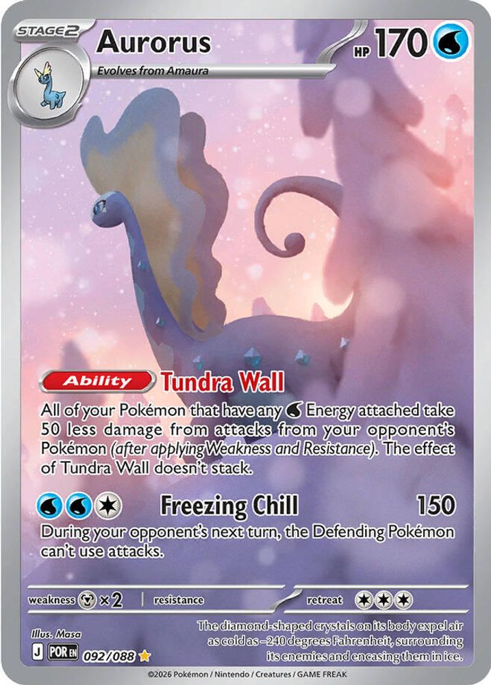 Aurorus 092/088 Holo Illustration Rare Perfect Order Pokemon Near Mint