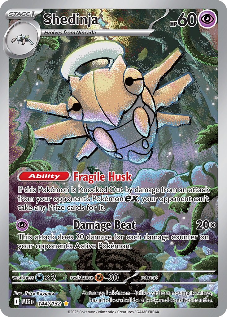 Shedinja 144/132 Illustration Rare Mega Evolution Pokemon Near Mint