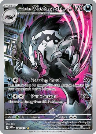 Galarian Obstagoon 245/217 Illustration Rare Ascended Heroes Pokemon Holo NM