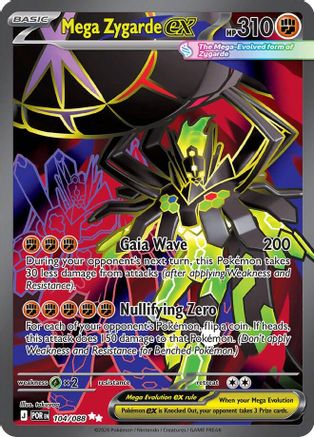 Mega Zygarde ex 104/088 Ultra Rare Perfect Order Pokemon Near Mint