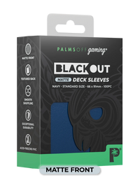 Palms Off Gaming Blackout Matte Navy Deck Sleeves – Standard Size, 100 Pack