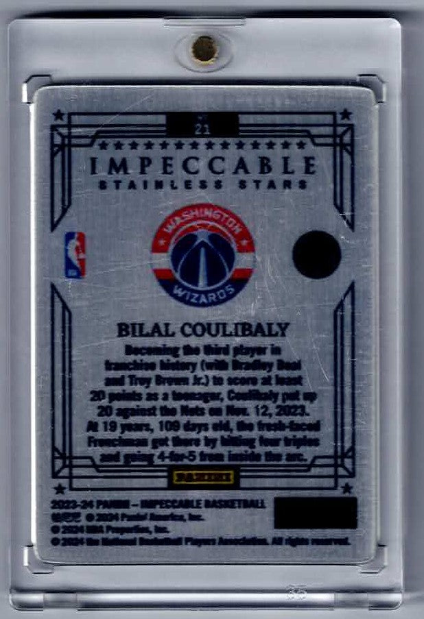 2023-24 Impeccable BILAL COULIBALY Stainless Stars Rookie International Red #21