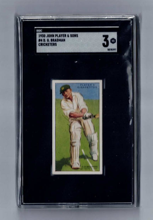 1930 SGC 3 D. G. DON BRADMAN JOHN PLAYER & SONS #4 CRICKETTERS CRICKET G5348