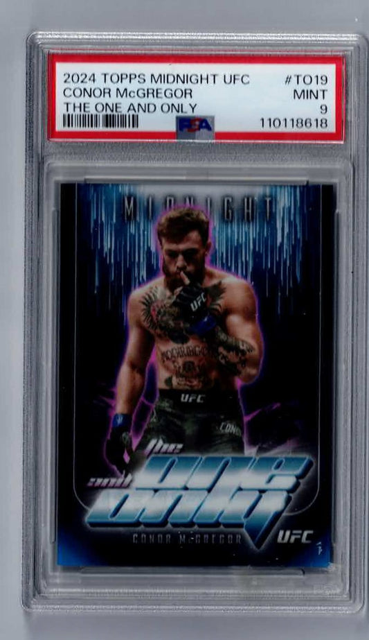 2024 Topps Midnight Conor McGregor "Notorious" One and Only Insert SP PSA 9