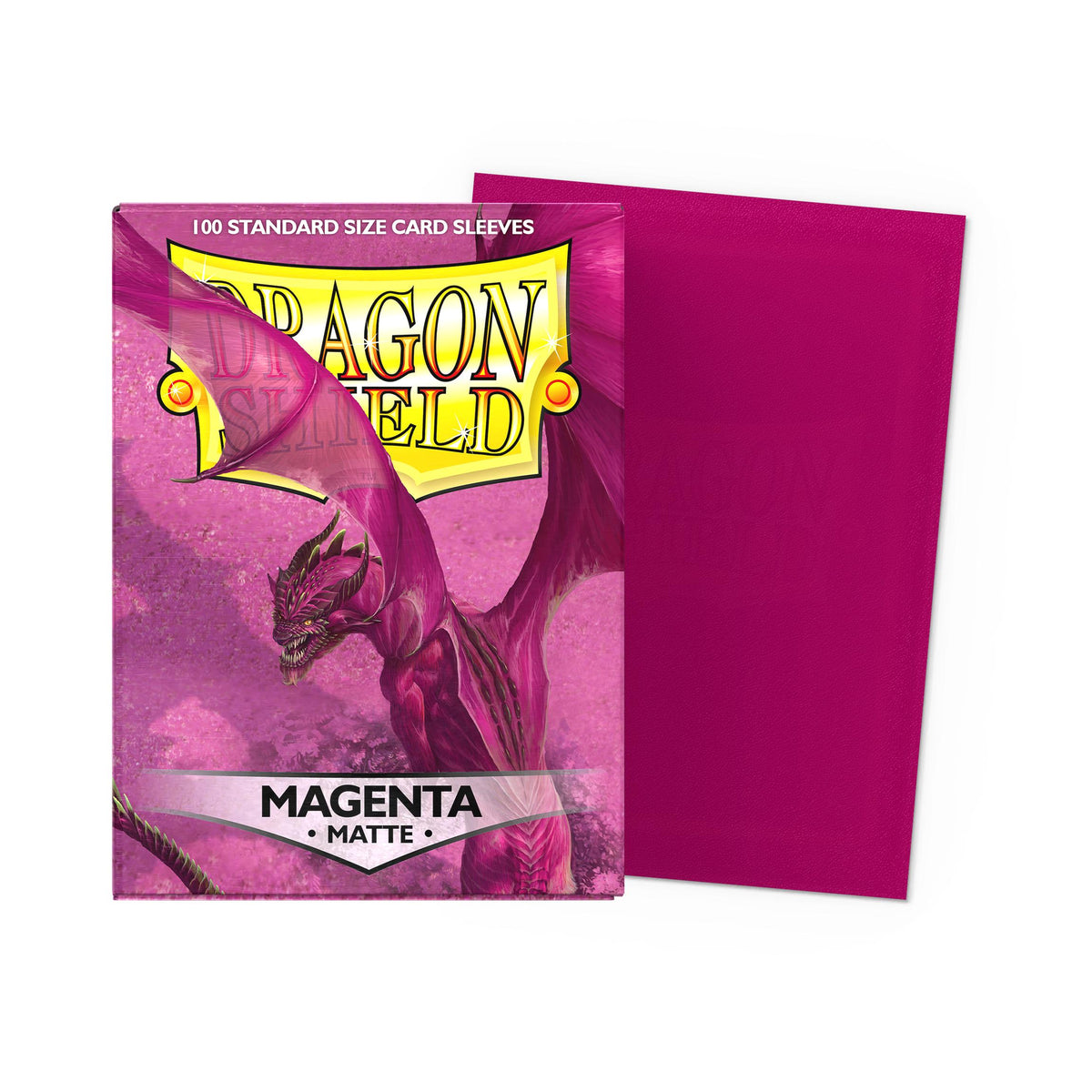 Dragon Shield Matte Magenta Standard-Size Card Sleeves – 100 Pack