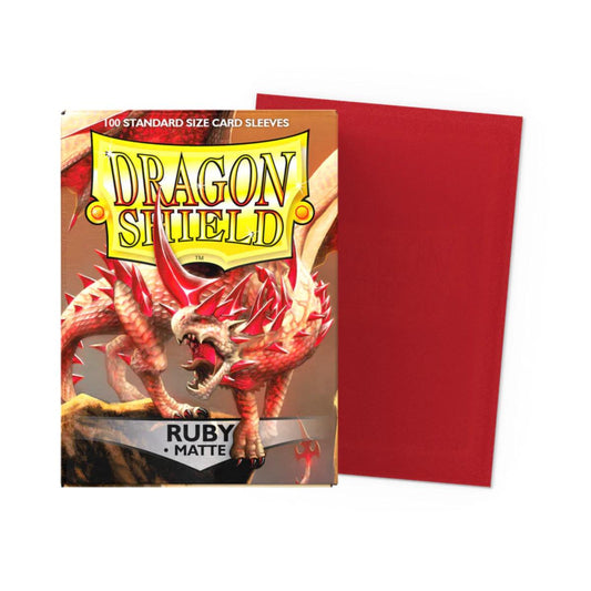 Dragon Shield Matte Ruby Standard Card Sleeves – 100 Pack