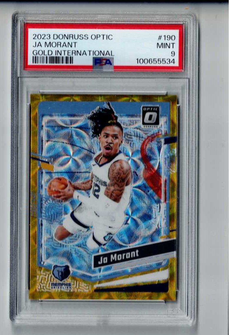 2023-24 Donruss Optic Ja Morant #190 Gold International #6/10 PSA 9
