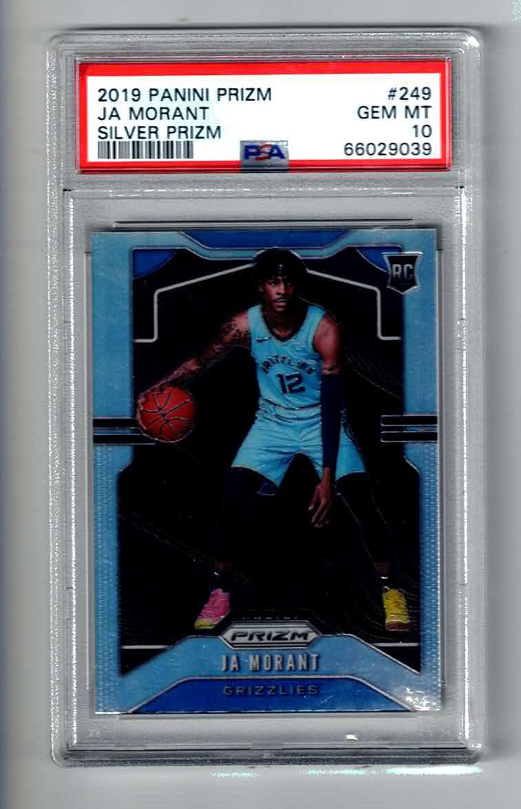 2019 Panini Prizm Silver JA MORANT Grizzlies RC #249 PSA 10