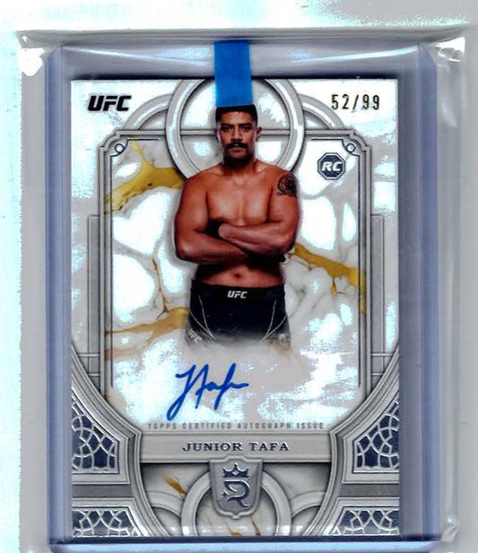 Junior Tafa Rookie On-Card Auto 52/99 - 2024 Topps Royalty UFC #RA-JT