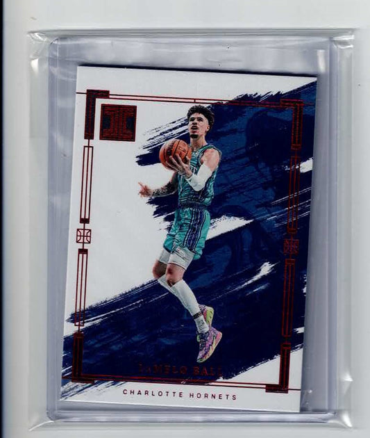 Lamelo Ball #12 Charlotte Hornets 2023-24 Panini Impeccable Red