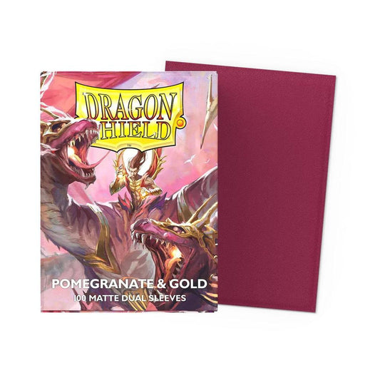 Dragon Shield Matte Dual Pomegranate & Gold Anniversary Sleeves – 100 Pack