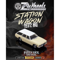 1:64 Oz Wheels R2 Fully Sick Detail – 1972 Holden HQ Station Wagon (Cream/White)