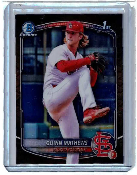 2025 Bowman - Chrome Prospects Quinn Mathews #BCP-25 Reptilian Refractor (1st)