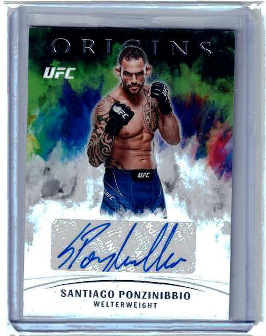 2022 Panini Chronicles UFC Origins Auto Santiago Ponzinibbio #OA-SPZ Auto