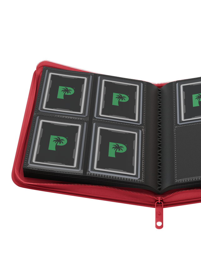 Collector's Series Top Loader Zip Binder - 4 Pocket - Red