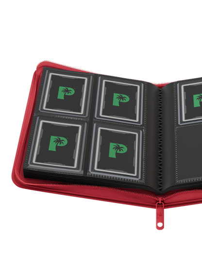 Collector's Series Top Loader Zip Binder - 4 Pocket - Red