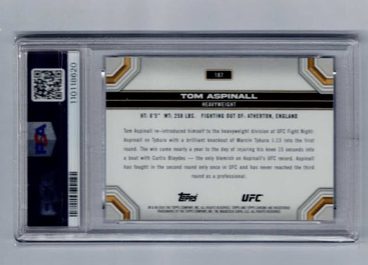 24 TOPPS CHROME TOM ASPINAL SPECKLE #187 /299 PSA 10