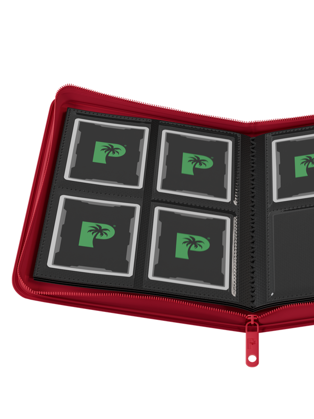 Palms Off Collector's Series 4 Pocket Zip Trading Card Binder - RED