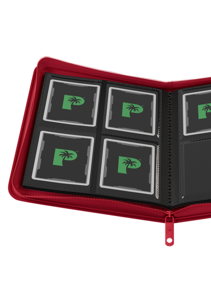 Palms Off Collector's Series 4 Pocket Zip Trading Card Binder - RED